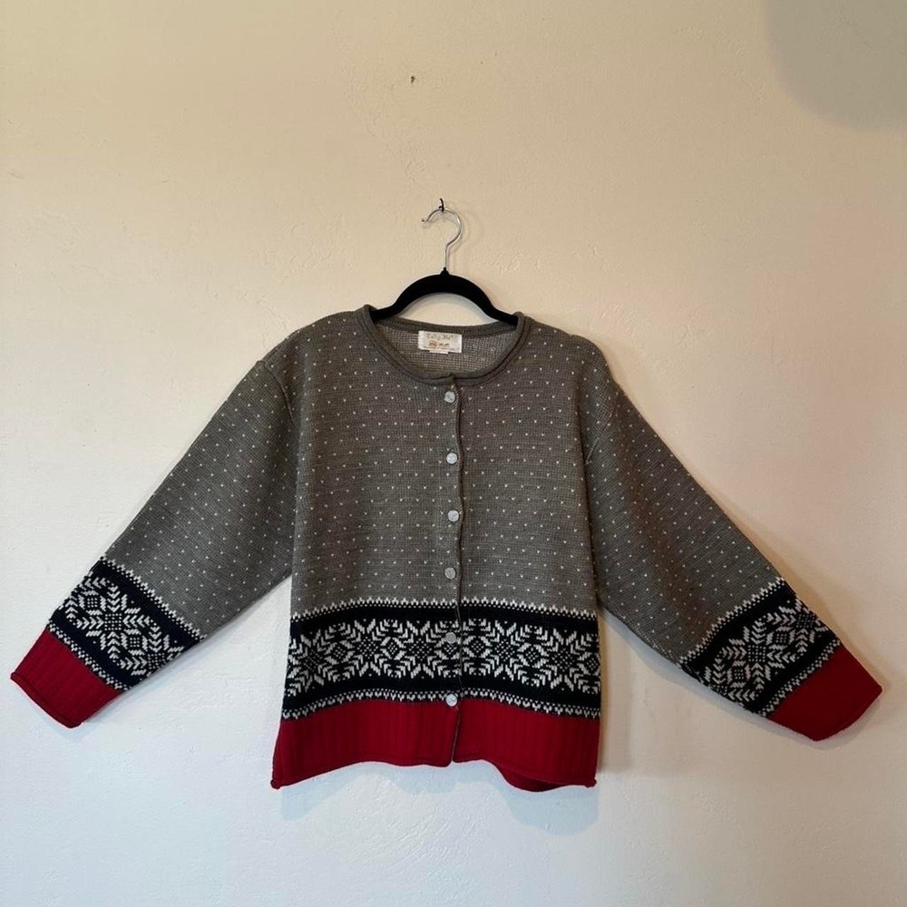 Vintage tally ho wool blend button‎ up cardigan winter sweater #CottageCore